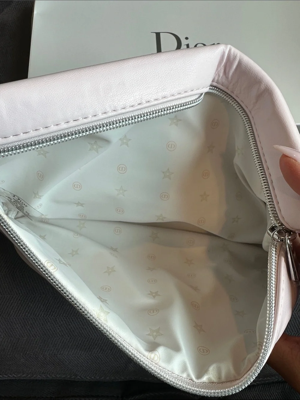 Dior Pale Pink Embossed DIOR Pouch